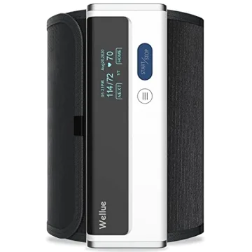 Wellue BP2A Smart Blood Pressure Monitor - Wireless Uppr Arm Cuff Bluetooth BP Machine with One Piec...