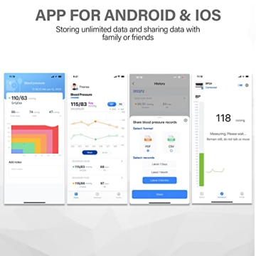Wellue BP2A Smart Blood Pressure Monitor - Bluetooth Enabled