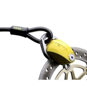 XENA Motorcycle Disc Lock Alarm - High-Grade Steel Security Lock with Alarm