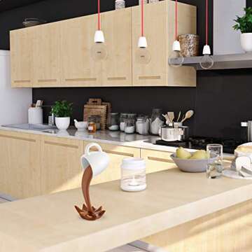 Jetec Floating Coffee Cup Mug Sculpture Decoration Mini Spilling Pouring Plastic Splash Coffee Mugs Gifts Decoration for Family Friend(Brown)