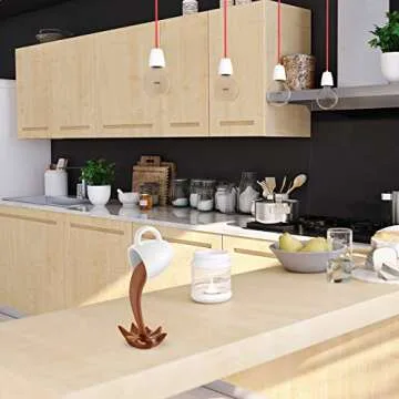 Jetec Floating Coffee Cup Mug Sculpture Decoration Mini Spilling Pouring Plastic Splash Coffee Mugs Gifts Decoration for Family Friend(Brown)