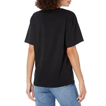 The Drop Women's Lydia Loose Fit Drop Shoulder T-Shirt Black