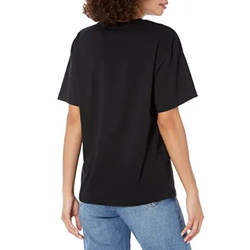 The Drop Women's Lydia Loose Fit Drop Shoulder T-Shirt Black