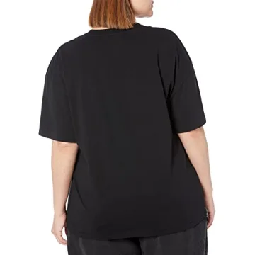 The Drop Women's Lydia Loose Fit Drop Shoulder T-Shirt Black