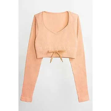 QINSEN Workout Butt Lifting Leggings for Women High Waist,Seamless Workout Crop Tops 2 Piece Outfits Set Orange M