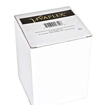 Vivaplex, 4, Large, 8 oz, Empty, Amber Glass Bottles with Black Lotion Pumps