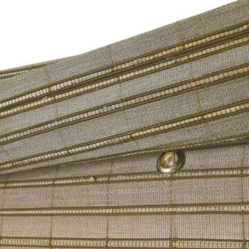 Bamboo Flax Cordless Roman Shade for Indoor Windows