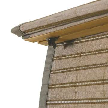 Bamboo Flax Cordless Roman Shade for Indoor Windows