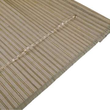 Bamboo Flax Cordless Roman Shade for Indoor Windows