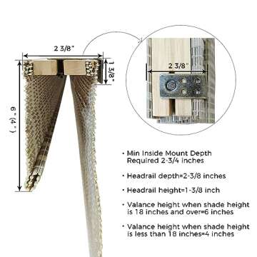 Bamboo Flax Cordless Roman Shade for Indoor Windows