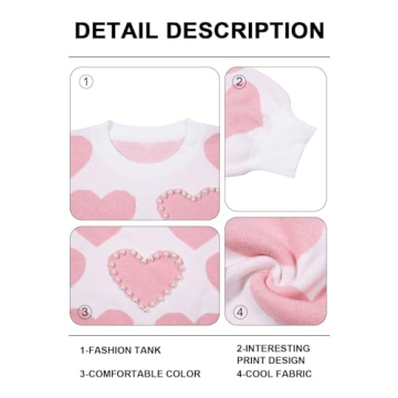 UNIQUEONE Valentine's Sweater for Women - Heart Graphic Knit Top