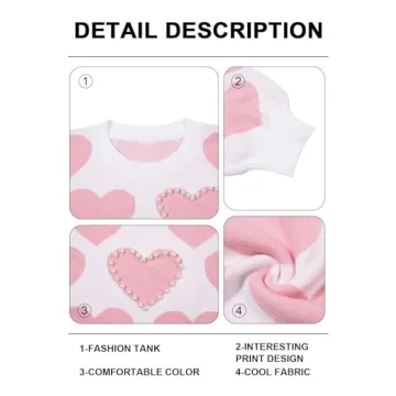 UNIQUEONE Valentine's Sweater for Women - Heart Graphic Knit Top