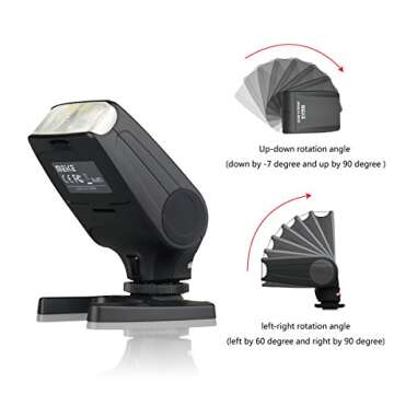 MEIKE MK-320S Mini TTL Speedlite Automatic Flash for Sony MI Hot Shoe DSLR and Mirrorless Cameras A7...