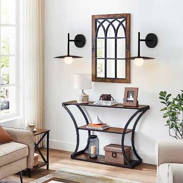 KCO Lighting Modern Matt Black Metal Wall Sconce White Globe Glass Wall Lamp Industrial Vintage Vanity Light Farmhouse Barn Wall Mounted Lighting Fixture Rustic Dome Wall Lamp