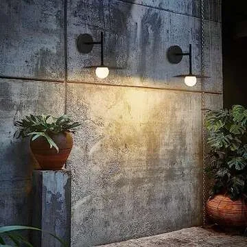 KCO Lighting Modern Matt Black Metal Wall Sconce White Globe Glass Wall Lamp Industrial Vintage Vanity Light Farmhouse Barn Wall Mounted Lighting Fixture Rustic Dome Wall Lamp