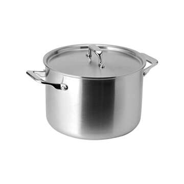 Misen 5-Ply Stainless Steel Stockpot – Durable Large Cooking Pot for Hearty Meals