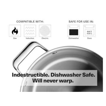 Misen 5-Ply Stockpot: 8QT Stainless Steel Cooking Pot