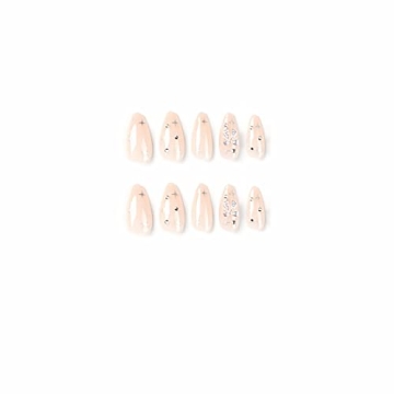 BABALAL Almond Press on Nails - 24Pcs Shiny Design