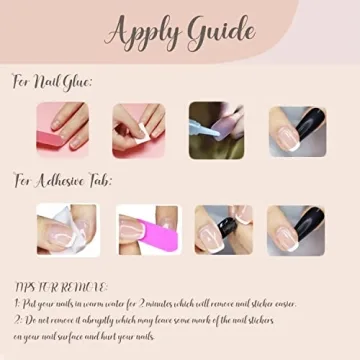 BABALAL Almond Press on Nails - 24Pcs Shiny Design