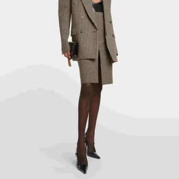 THESHY Women's Slingback Stiletto High Heels Square Toe Metal Buckle Pumps Backless Patent Leather Fashion Dress Shoes for Women Black Croc