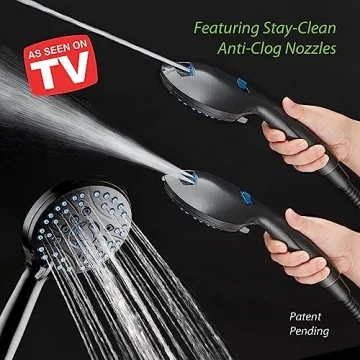 AquaCare High Pressure 8-Mode Shower Head with Hose