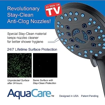 AquaCare High Pressure 8-Mode Shower Head with Hose
