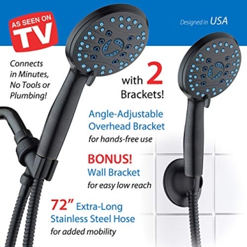 AquaCare High Pressure 8-Mode Shower Head with Hose