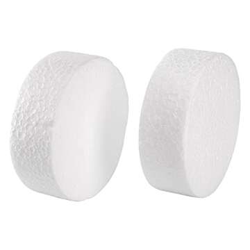 ZOOFOX 48 Pack Foam Circles for Crafts, 3 Inch Polystyrene Foam Discs, Round Craft Foam for DIY Arts, Sculpture, Modeling, Kids Class, Floral Arrangement