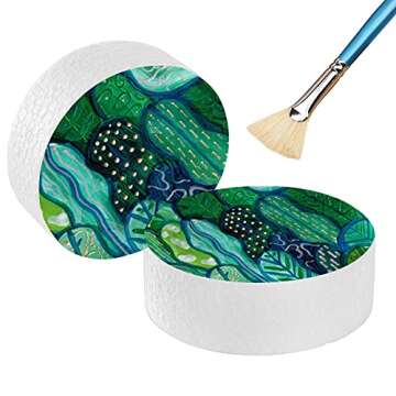 ZOOFOX 48 Pack Foam Circles for Crafts, 3 Inch Polystyrene Foam Discs, Round Craft Foam for DIY Arts, Sculpture, Modeling, Kids Class, Floral Arrangement