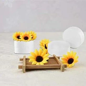 ZOOFOX 48 Pack Foam Circles for Crafts, 3 Inch Polystyrene Foam Discs, Round Craft Foam for DIY Arts, Sculpture, Modeling, Kids Class, Floral Arrangement