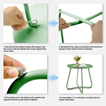 ACEHOME Modern Outdoor Side Table - Perfect for Any Space!