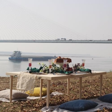 Boho Low Picnic Table for Outdoor Fun and Entertaining