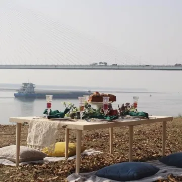 Boho Low Picnic Table for Outdoor Fun and Entertaining