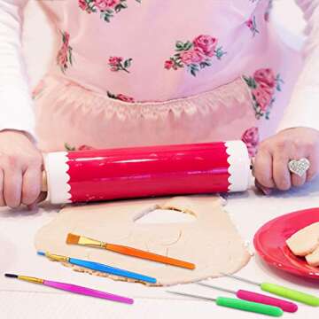 15 Pieces Cake Decorating Tool Set Include Cookie Decoration Brushes Cookie Scriber Needles Sugar St...