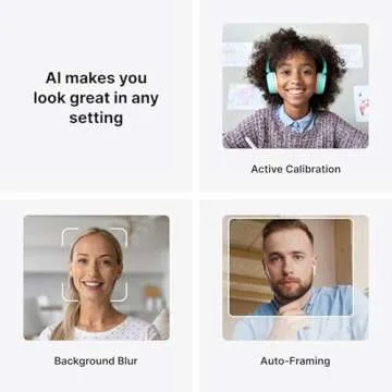 Lumina 4K Webcam: Studio-Quality Webcam Powered by AI. Look Great on Every Video Call. Compatible with Mac and PC (Silver)