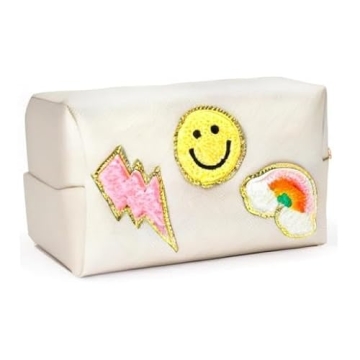 LieToi Preppy Patch Waterproof Cosmetic Makeup Bag