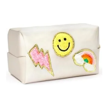 LieToi Preppy Patch Waterproof Cosmetic Makeup Bag