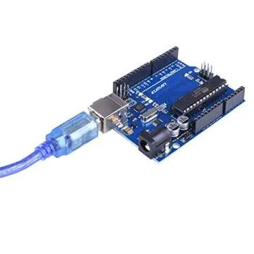 Kuman UNO R3 Board ATmega328P with USB Cable for Arduino - Compatible With Arduino UNO R3 Mega 2560 Nano Robot for Arduino IDE AVR MCU Learner K53, Blue