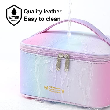 KITENROM Waterproof Makeup Bag for Women - Rainbow Organizer