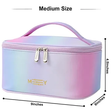 KITENROM Waterproof Makeup Bag for Women - Rainbow Organizer