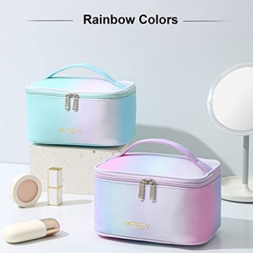 KITENROM Waterproof Makeup Bag for Women - Rainbow Organizer