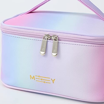 KITENROM Waterproof Makeup Bag for Women - Rainbow Organizer