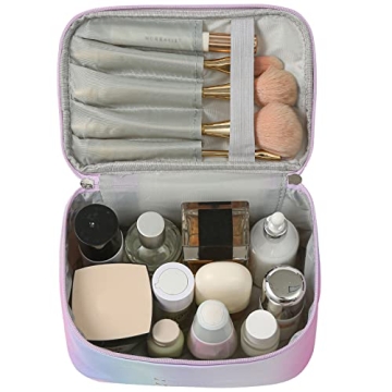 KITENROM Waterproof Makeup Bag for Women - Rainbow Organizer