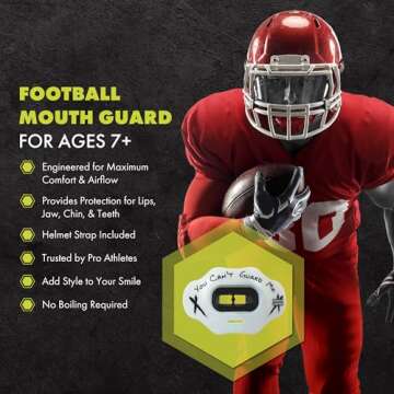 DAMAGE CONTROL - Mouth Guard - Youth Mouth Guard That Protect Lips & Teeth - No Boiling Pacifier, Br...