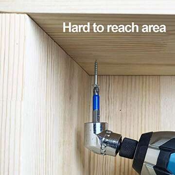 AUTOTOOLHOME Right Angle Drill Driver 105 Degree Right Angle Drill Attachment Power Screwdriver Drill Adapter for Tight Spaces Quick Change Impact Drive and Magnetic Bit Socket