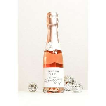 Bridesmaid Proposal Mini Champagne Labels Set of 10