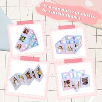 Ubamdom Mini Magnetic Picture Frames - 30 PCS in Colorful Styles