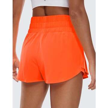 CRZ YOGA Athletic Shorts for Women High Waisted Flowy Ruffle Skirt Overlay for Workout Running Tenni...