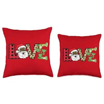 Cute Red Black Plaid Santa Throw Pillow Multicolor