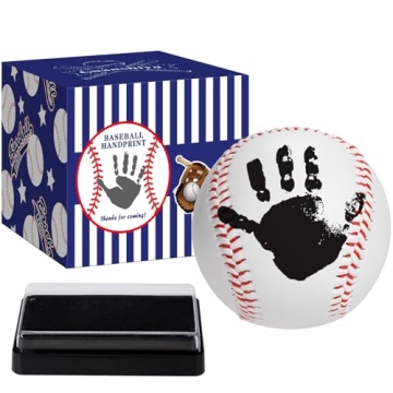 Baby Hand and Footprint Kit -Baby Baseball Handprint Kit with Ink Pad -Ideal Gift for Expecting Pare...
